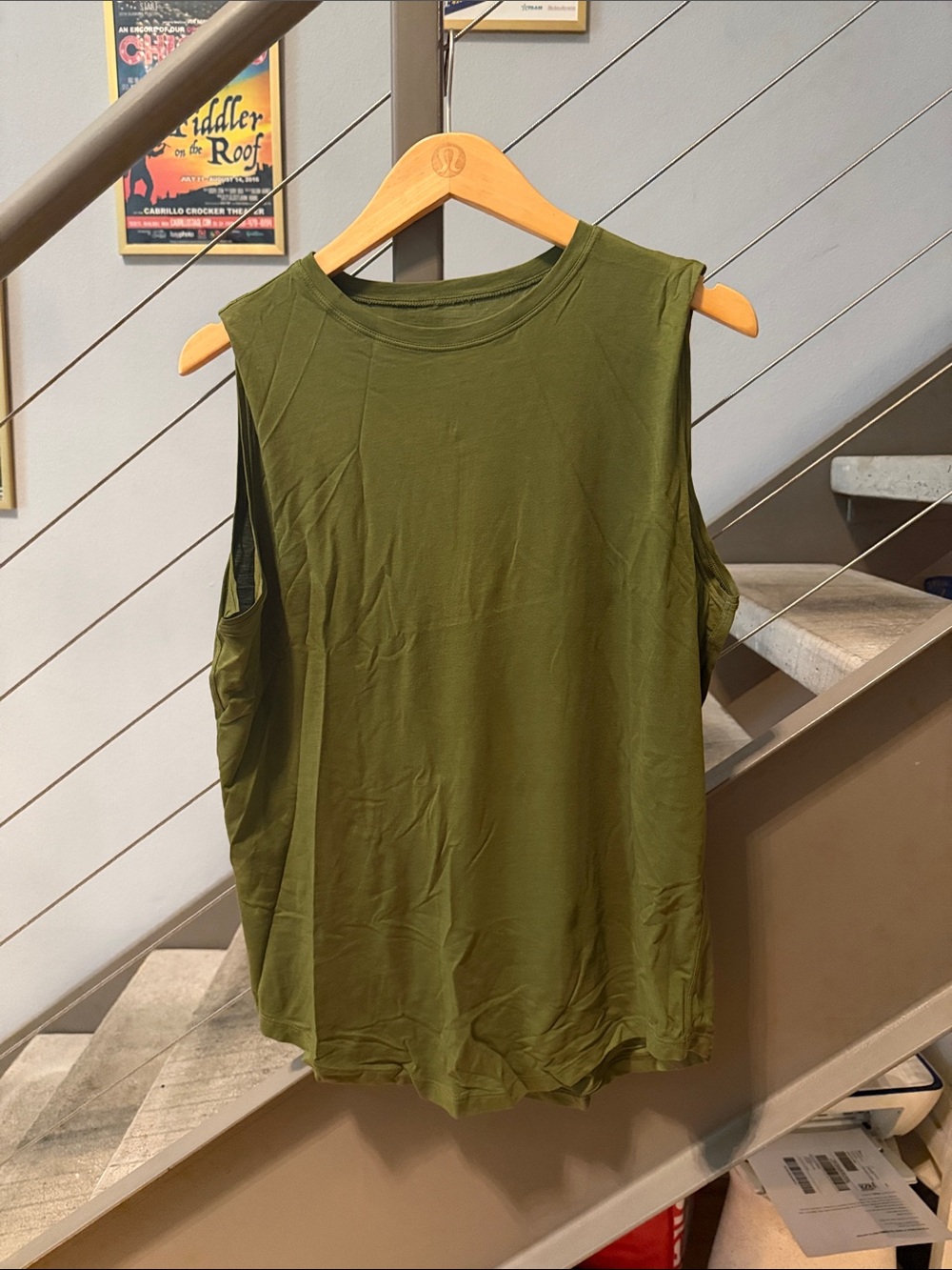 Lululemon Pima Cotton Muscle Tank Olive Green Size 8